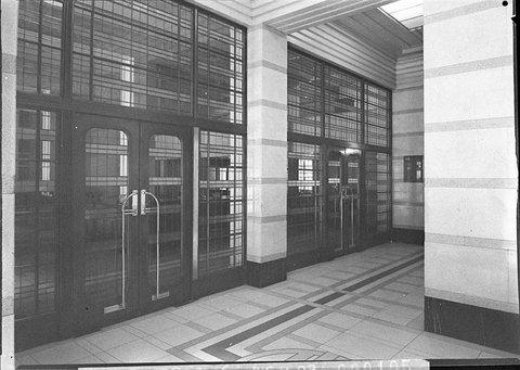 The entrance hall Challis House, 1938
