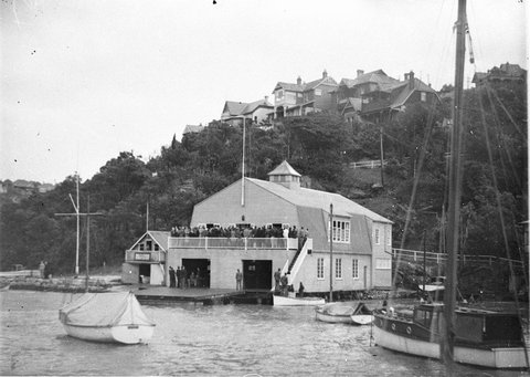 The opening of the clubhouse at Mosman Rowing Club Mosmans Bay, 1934