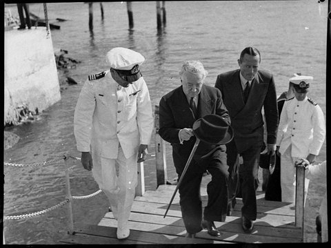 The opening of the Navy Leagues Sydney Training Depot by Mr Lyons taken for Mr Len Forsythe, 1938