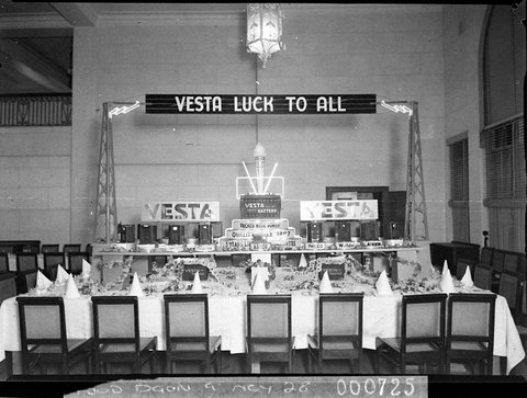 The Radio Ball Vesta Batteries tableau Vesta Luck to All, 1937