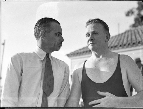 Tramway swimming at Coogee Aquarium, 1935