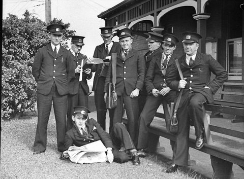 Tramwaymen taken for Century newspaper, 1938