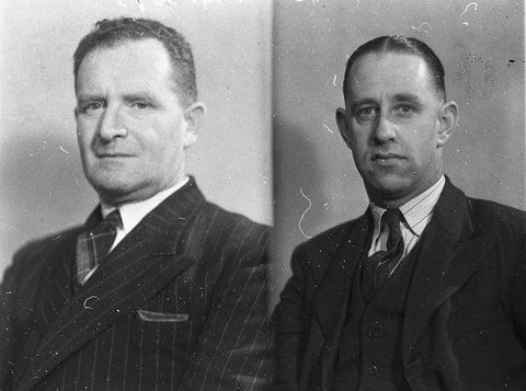 Two portraits of unidentified men, 1930s