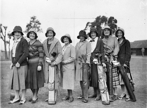 Unidentified golfers, 1930s