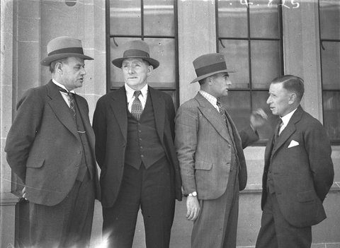 Unidentified members of the ACTU conference at the Trades Hall, 1920s