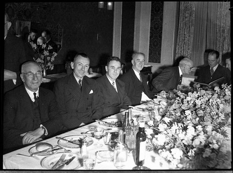 Ushers Hotel luncheon to Mr Webb taken for British Empire Films, 1945