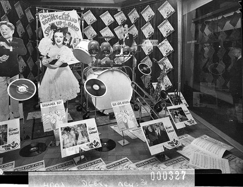Window display for Strike up the Band taken for MGM, 1941