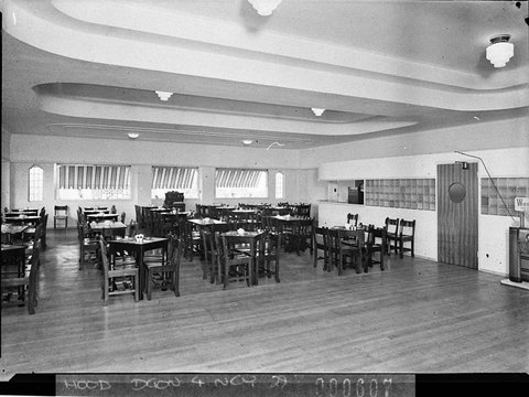 Wine pavilion at the Showground Interior of pavilion, 1938