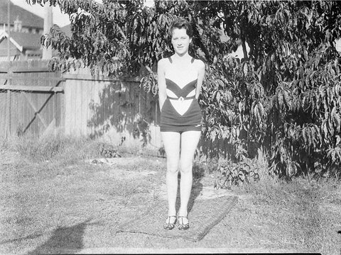 Woman in swimsuit, 1930s