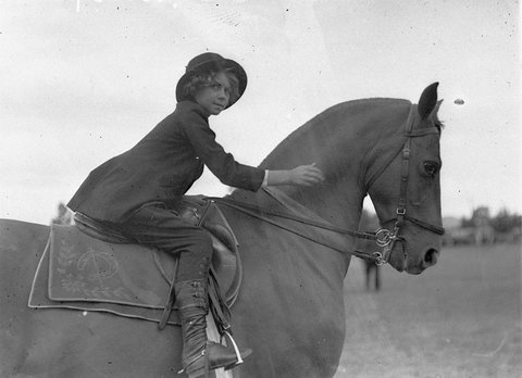 Young girl on her horse Liverpool Show, c. 1932