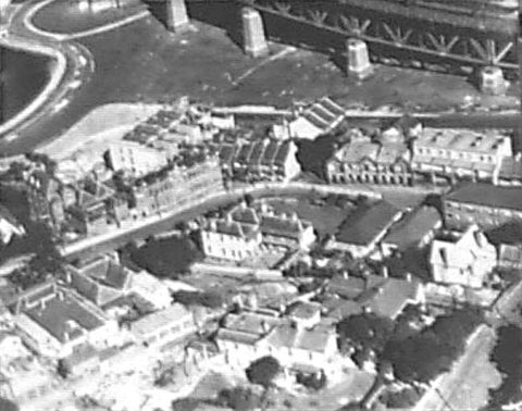 1940s Aerial view of St Aloysius College and immediate vicinity