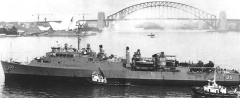 USS Monticello (LSD-35) at Sydney in 1971