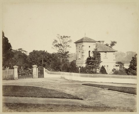 Gatehouse at Botanical Gardens, c. 1879, by Tronier Artist Photographer, 1879–84