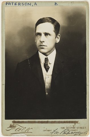 Andrew Barton (Banjo) Paterson, poet, solicitor, journalist, war correspondent and soldier, ca. 1890 - photographer Falk, Sydney, 1885–1900