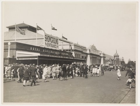 Views of the Showground, pavilions and crowds, c. 1930s by Sam Hood