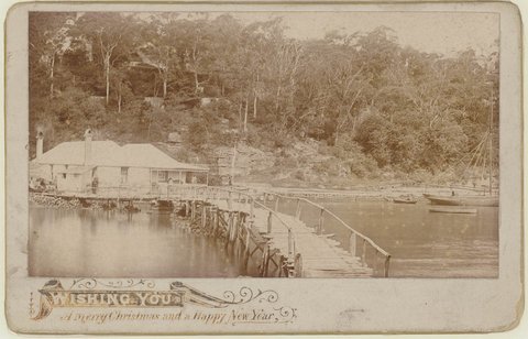 The old Bridge, Mosmans Bay, Sydney, ca. 1890 - photographer unknown, c. 1890