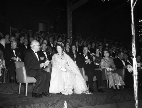 Royal visit of Queen Elizabeth II and the Duke of Edinburgh, February 1963, Sydney Showground - photographer Australian Photographic Agency