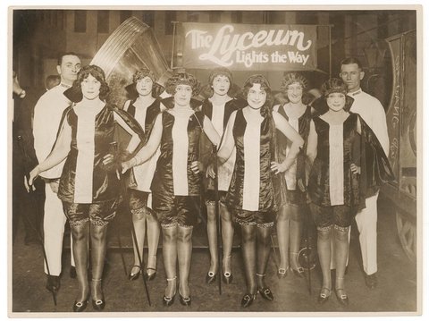 Lyceum theatre tableau float n.d. by Sam Hood, 1930