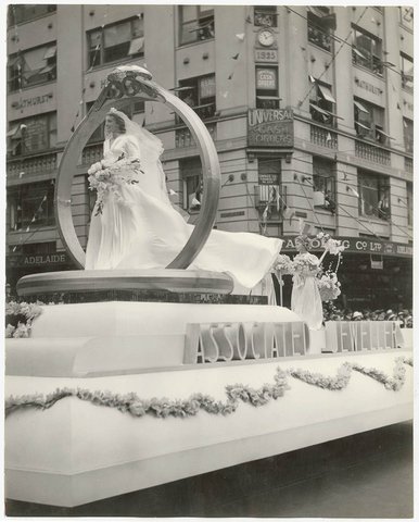 Float in Sesquicentenary parade "Australia's March to Nationhood", 26 Jan 1938, Walkabout