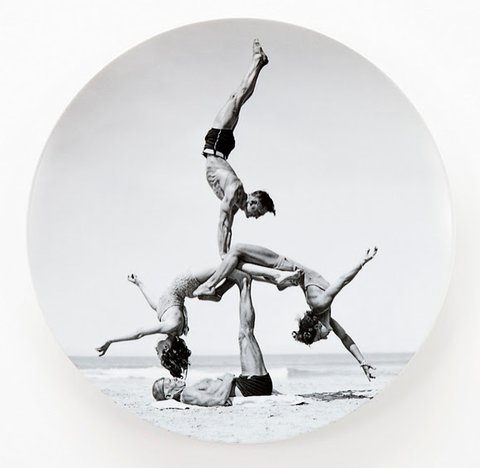 Jeff Koons launched the George Caddy (original photographer) plate at Bernardaud, New York, 12 December 2012, 1938