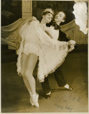 Martin Rubenstein and Kathleen Gorham, dancers in the J.C. Williamson - Borovansky Ballet production of Gay Rosalinda, 1946 - photographer Hal Williams