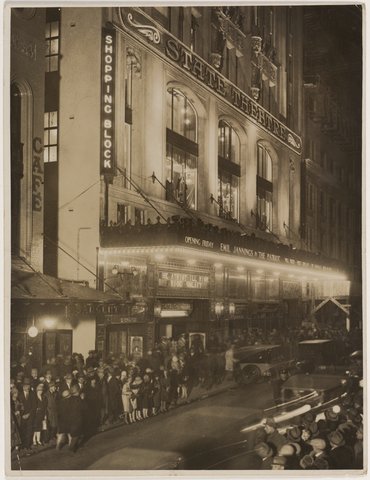 Australian premiere of The Patriot, starring Emil Jannings, at the opening of the State Theatre, Sydney, Friday 7 June 1929 - photographer unknown, 1928