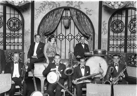 Beryl Evetts and the Syd Roy Lyricals Dance Band at Mrs. McLurcan's Wentworth Hotel, February 1929, by Sam Hood