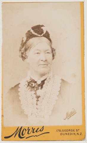 Miss Law, Principal of St Catherine's School, Waverley, 1882 - photographer Morris, Dunedin