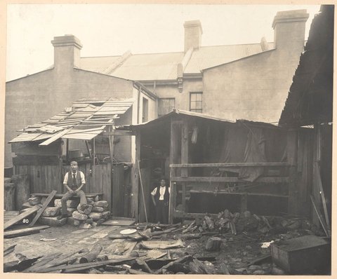 No. 50 Wexford-street (rear), Chinese bedroom from Views taken during Cleansing Operations, Quarantine Area, Sydney, 1900, Vol. II - under the supervision of Mr George McCredie, F.I.A., N.S.W