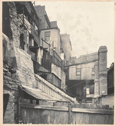At rear of Gloucester-street, from Views taken during Cleansing Operations, Quarantine Area, Sydney, 1900, Vol. V - under the supervision of Mr George McCredie, F.I.A., N.S.W. photographed by John