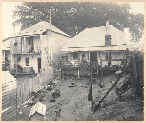 No. 7 West-street, off Oxford-street (rear) from Views taken during Cleansing Operations, Quarantine Area, Sydney, 1900, Vol. V - under the supervision of Mr George McCredie, F.I.A., N.S.W