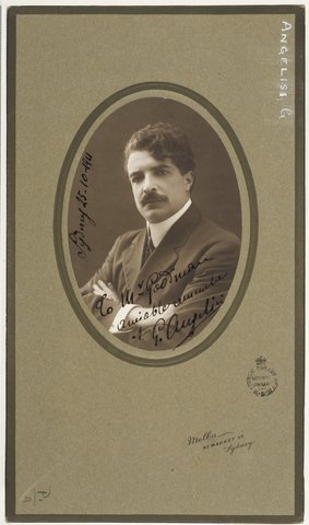 Giuseppe Angelini, conductor to the Melba-Williamson Opera Company, Sydney, 25 October 1911 - photograph by Melba Studio