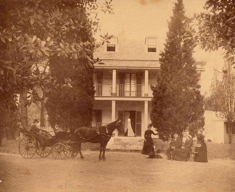 Pearce family, Blenheim House, Randwick, Sydney, N.S.W., ca. 1885 - photographer J. Roarty, Mkt. St., George St, c. 1885