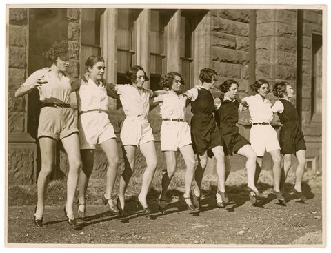 Girls dancing, c. 1930s, by Sam Hood