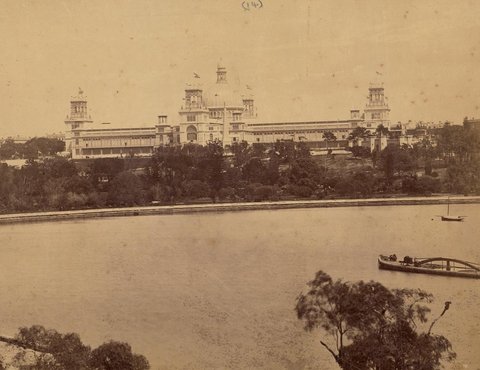 The International Exhibition, Sydney, from Lady Macquarie's Chair, 1879-1880 - photographed by C. Bayliss, 419 George Street (Sydney)