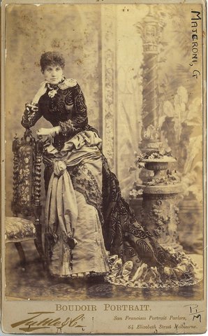 Guilia Majeroni, actor, 1884 - Tuttle and Co., San Francisco Portrait Parlors, 84 Elizabeth Street Melbourne