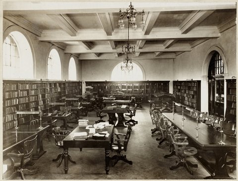 Mitchell Library Reading Room, 1911-1912, by unknown photographer, 1911–12