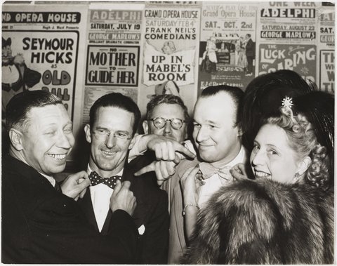 George Formby (left) in Sydney, (1947 ?), by Ted Hood, 1913–57