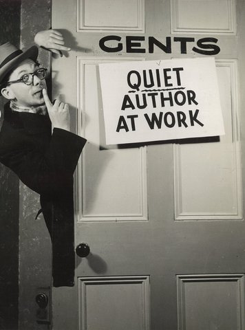 David Methuen in the play "Monday Next", Theatre Royal, Hobart, ca. 1950-1952 - photographer unknown, 1950–52