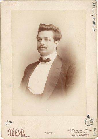 Carlo Dani, Italian tenor in Sydney, 1902 - photograph by Talma