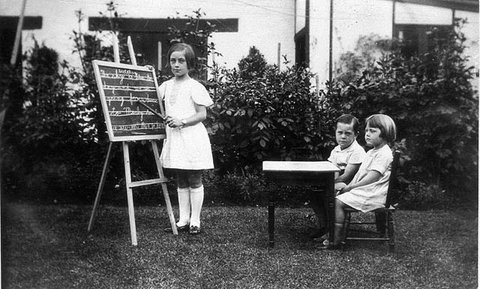 Playing school, 1940 - Harold Reed