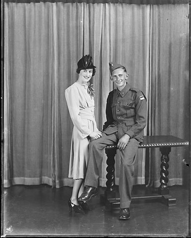 Riley wedding ca 1940 -1945 - Sidney Riley Studios, Rozelle, N.S.W, 1939–45