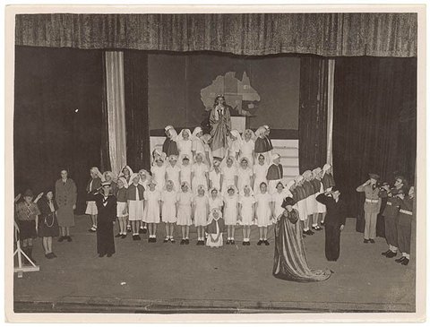 Patriotic concert, WW II - by Sam Hood, 1942