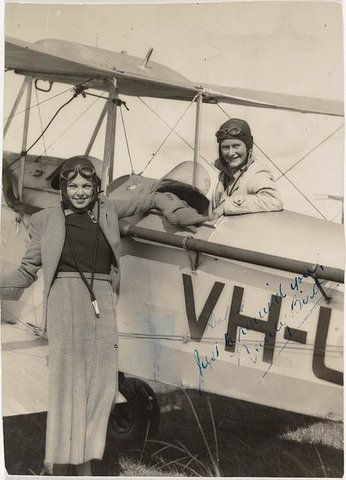 Jocelyn Howarth and Nancy Bird, ca. 1930-33 - by unknown photographer, 1930–33