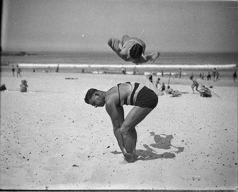 Beach studies, 1930s - by Sam Hood