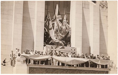HRH the Duke of Gloucester opened the War Memorial, Hyde Park, Sydney, November 1938 - photograph by Sam Hood, 1934