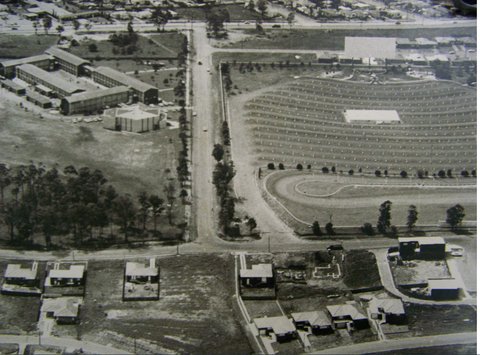 Aerial View of Bass Hill, 1958