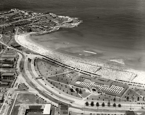Bondi Surf Sheds and Beach - c.1937, c. 1937