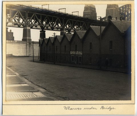 'Wharves Under Bridge' RAHS-Osborne Collection, 1930