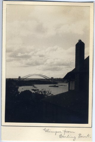 'Glimpse from Darling Point' RAHS-Osborne Collection, 1930